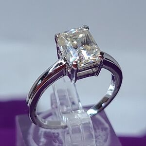 Moissanite 2 Carat Radiant Cut Moissanite Solitare Ring